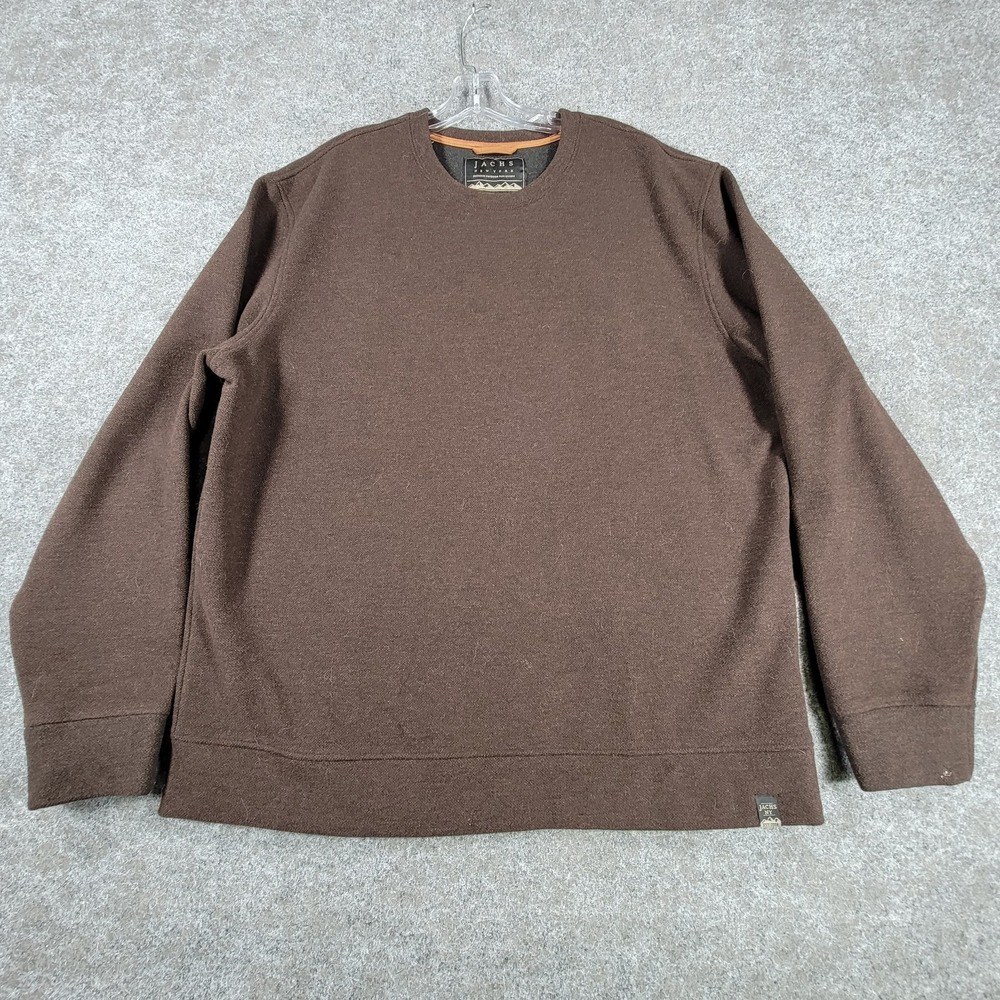 Jachs New York Pullover Sweater Mens XL Brown Wool Blend Casual Crewneck Outdoor